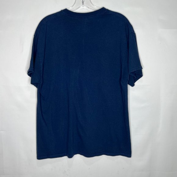 Gildan Woman’s Shirt sz Lg.  Michigan Wolverines Navy Blue & Yellow T-shirt - Picture 4 of 7